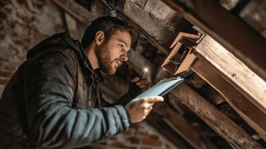 ecoloog beoordeelt vleermuiskast